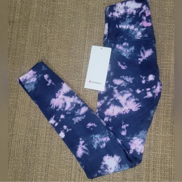 Lululemon Align HR Pant Leggings 28” Circulate Tie Dye Mineral Blue Size 4 NWT - Picture 2 of 7